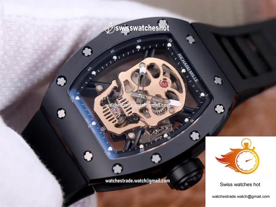 Richard Mille RM52-01 Tourbillon JB Factory Rose Gold Skull Dial 2