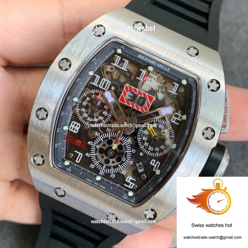 Richard Mille RM011 KV Factory Black Rubber Strap 2