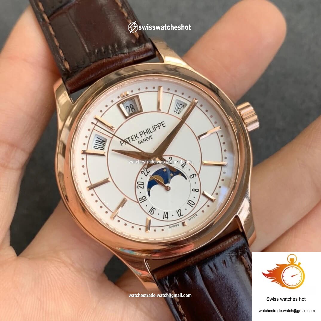 Patek Philippe Complications 5205R-001 GR Factory Rose Gold Milky White Dial 2