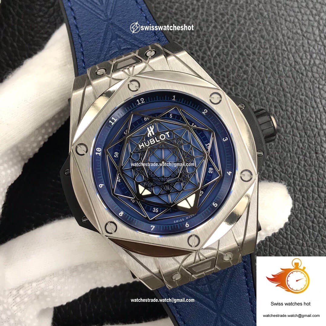 Hublot Big Bang 415.NX.7179.VR.MXM18 WWF Factory Titanium Blue Dial 2