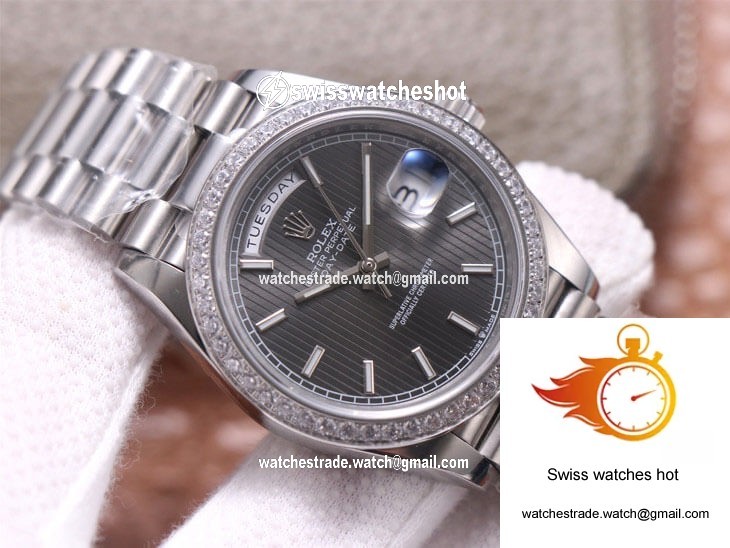 Rolex Day-Date M228349RBR-0008 EW Factory White Gold Grey Dial 2