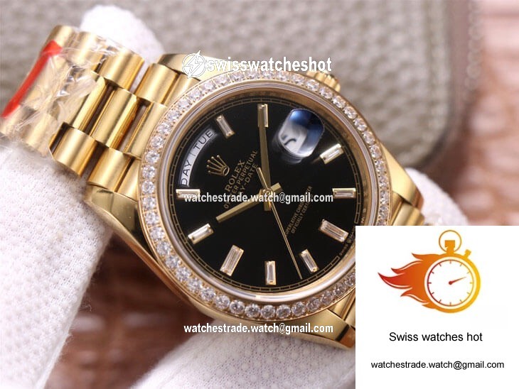 Rolex Day-Date M228348RBR-0001 EW Factory Yellow Gold Black Dial 2