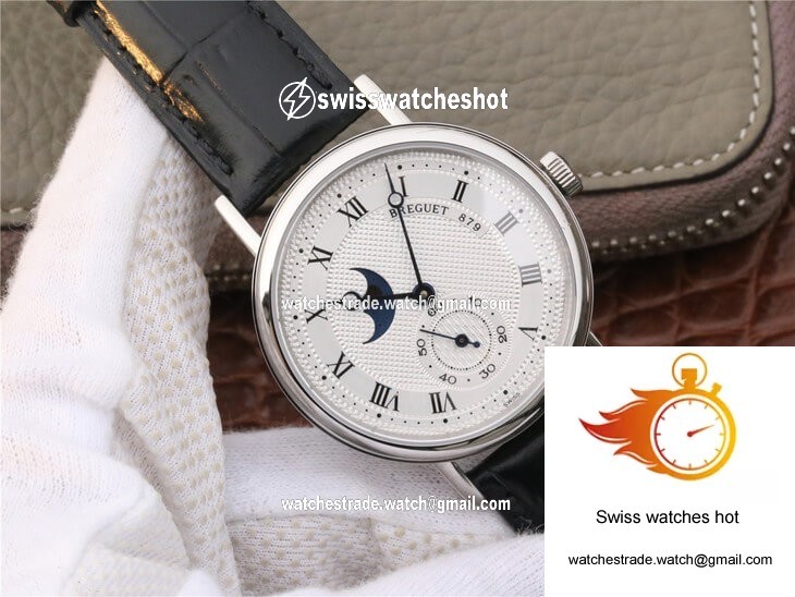Breguet Classique Moonphase 4396 Stainless Steel White Dial 2