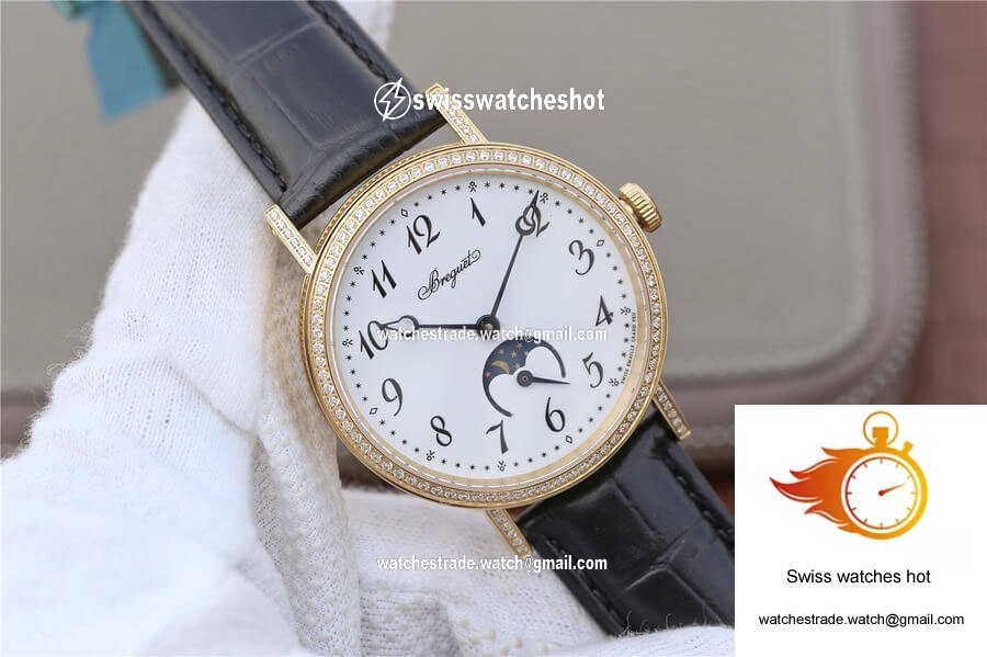 Breguet Classique Moonphase 9087BB/29/964 TW Factory Yellow Gold White Dial 2