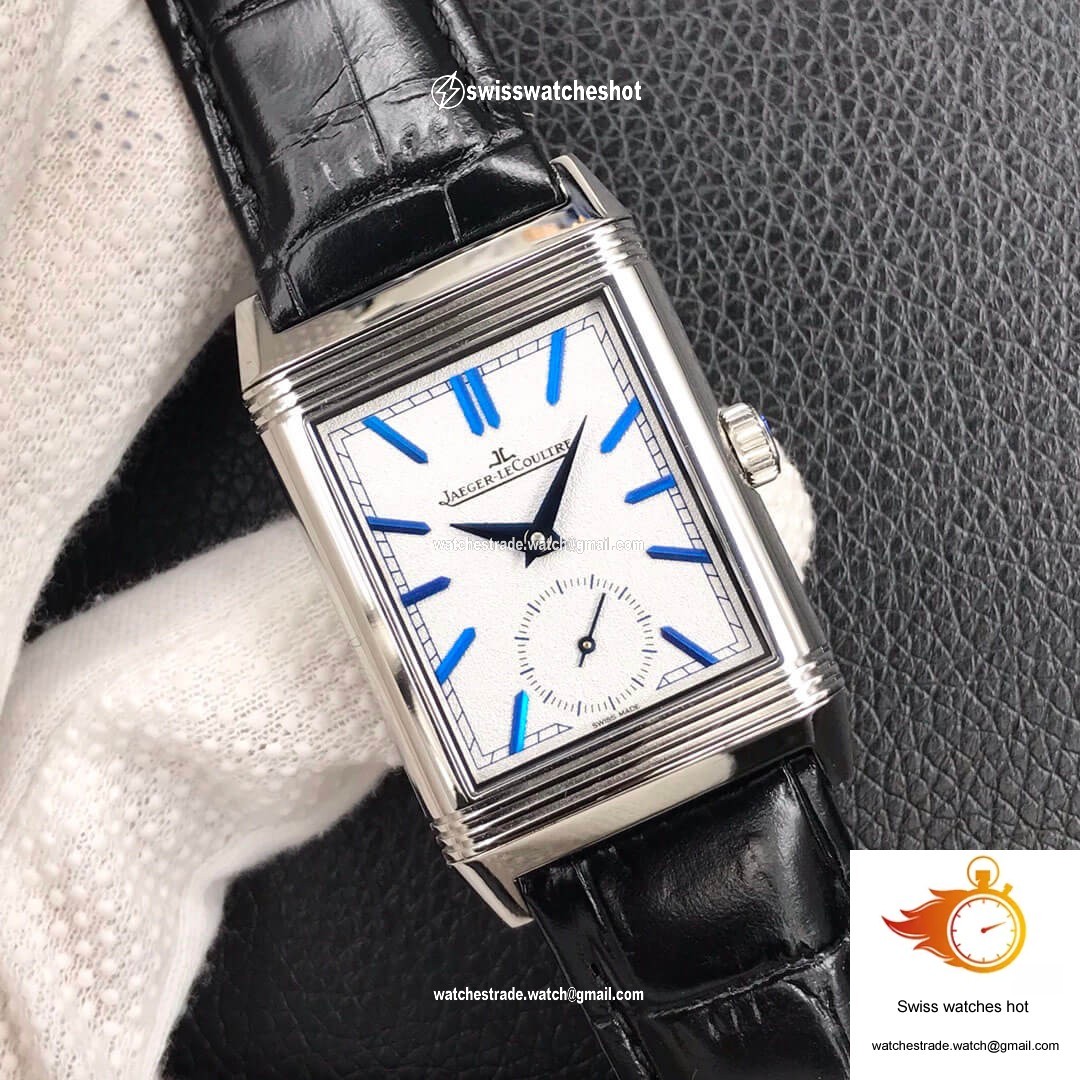 Jaeger LeCoultre Reverso Tribute Double-sided Double Time Zone Flip MG Factory White Dial 2