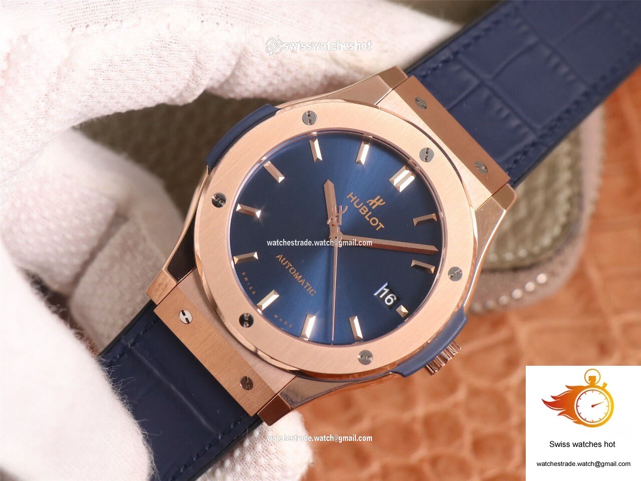 Hublot Classic Fusion 511.OX.7180.LR WWF Factory Rose Gold Blue Dial 2