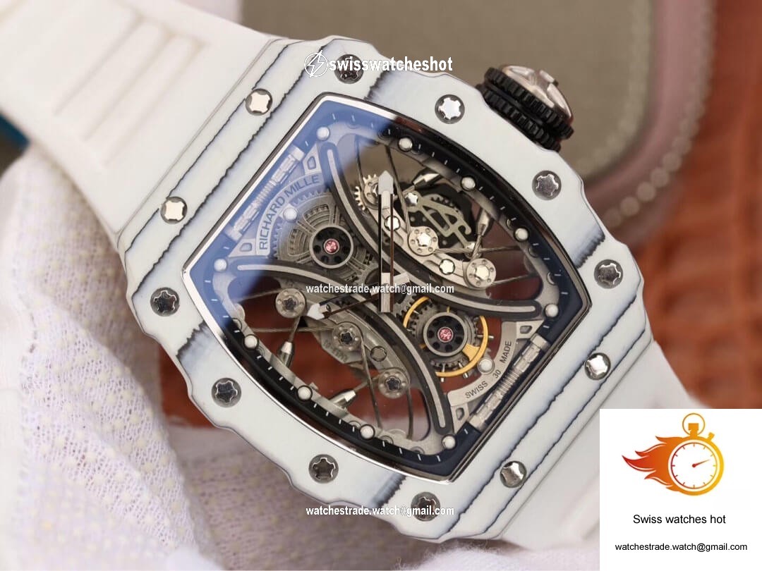 Richard Mille RM53-01 KV Factory White TPT Carbon Fiber Skeleton Dial 2