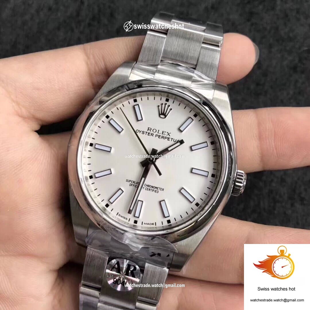 Rolex Oyster Perpetual 114300 39MM AR Factory White Dial 2