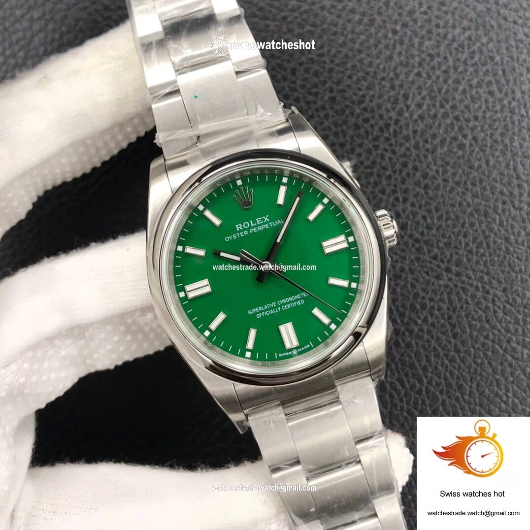 Rolex Oyster Perpetual M126000-0005 36MM EW Factory Green Dial 2
