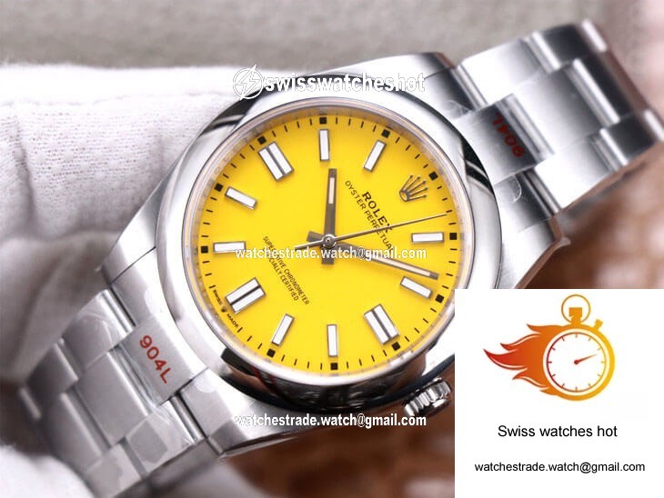 Rolex Oyster Perpetual M124300-0004 41MM EW Factory Yellow Dial 2