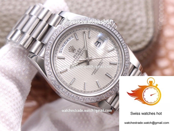 Rolex Day-Date M228349RBR-0007 EW Factory Silver Dial 2