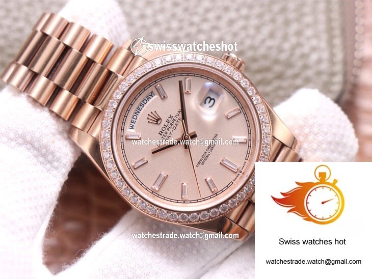 Rolex Day-Date M228345RBR-0007 EW Factory Diamond Sundust Dial 2