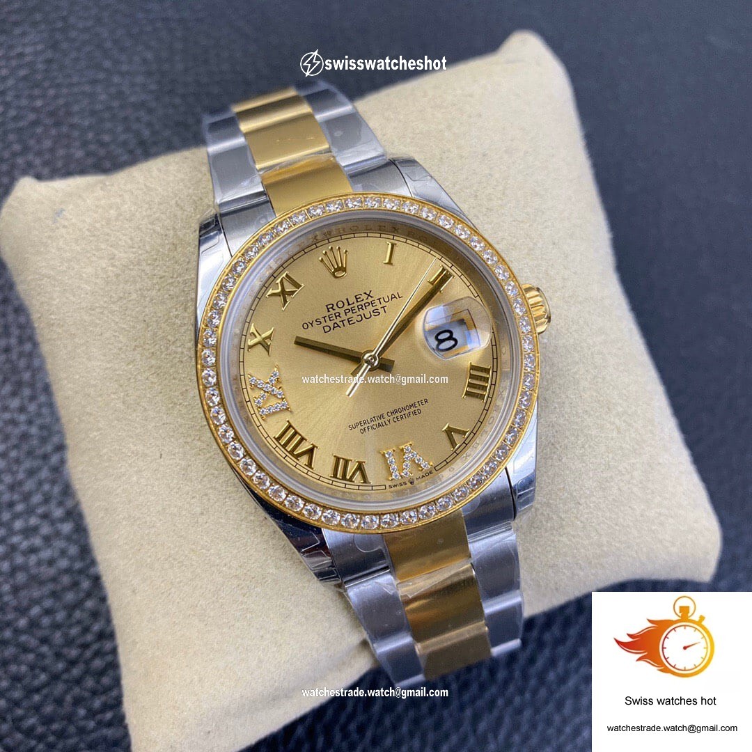 Rolex Datejust 126283 EW Factory Diamond Gold Dial 2