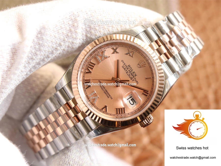 Rolex Datejust M126231-0027 EW Factory Diamonds Rose Gold Dial 2