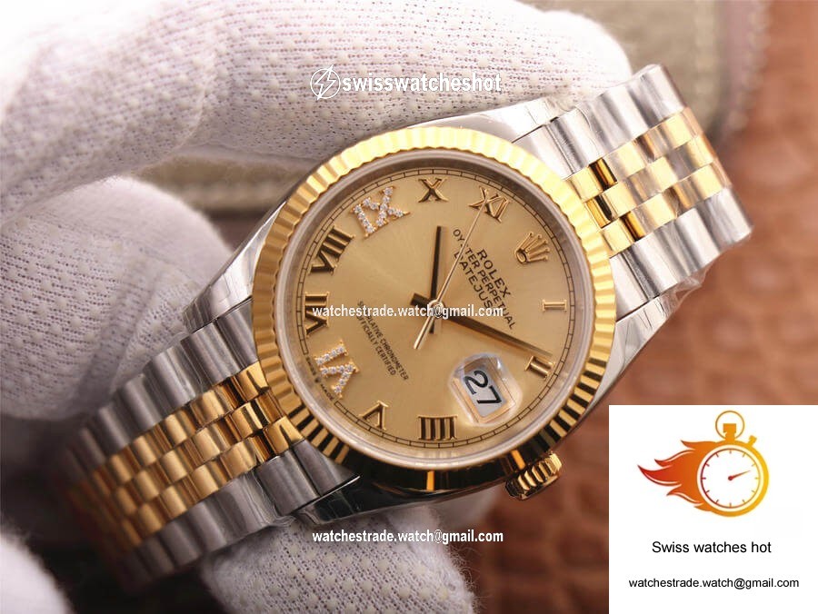 Rolex Datejust 126233 EW Factory Diamond Gold Dial 2