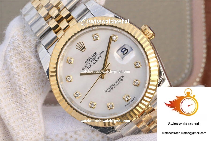 Rolex Datejust M126333-0018 EW Factory Yellow Gold White Dial 2