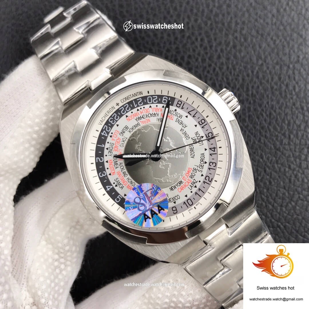 Vacheron Constantin Overseas 7700V/110A-B129 World Time 8F Factory Silver Gray Dial 2