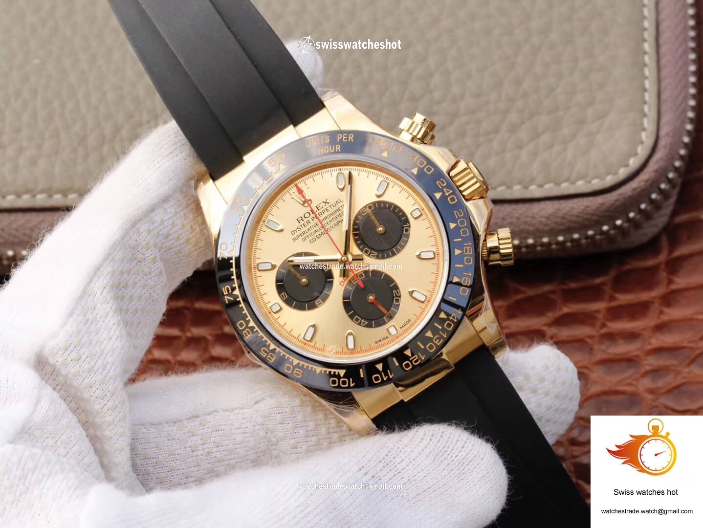 Rolex Daytona Cosmograph 116518ln JH Factory V6 Yellow Gold Black Chronograph 2