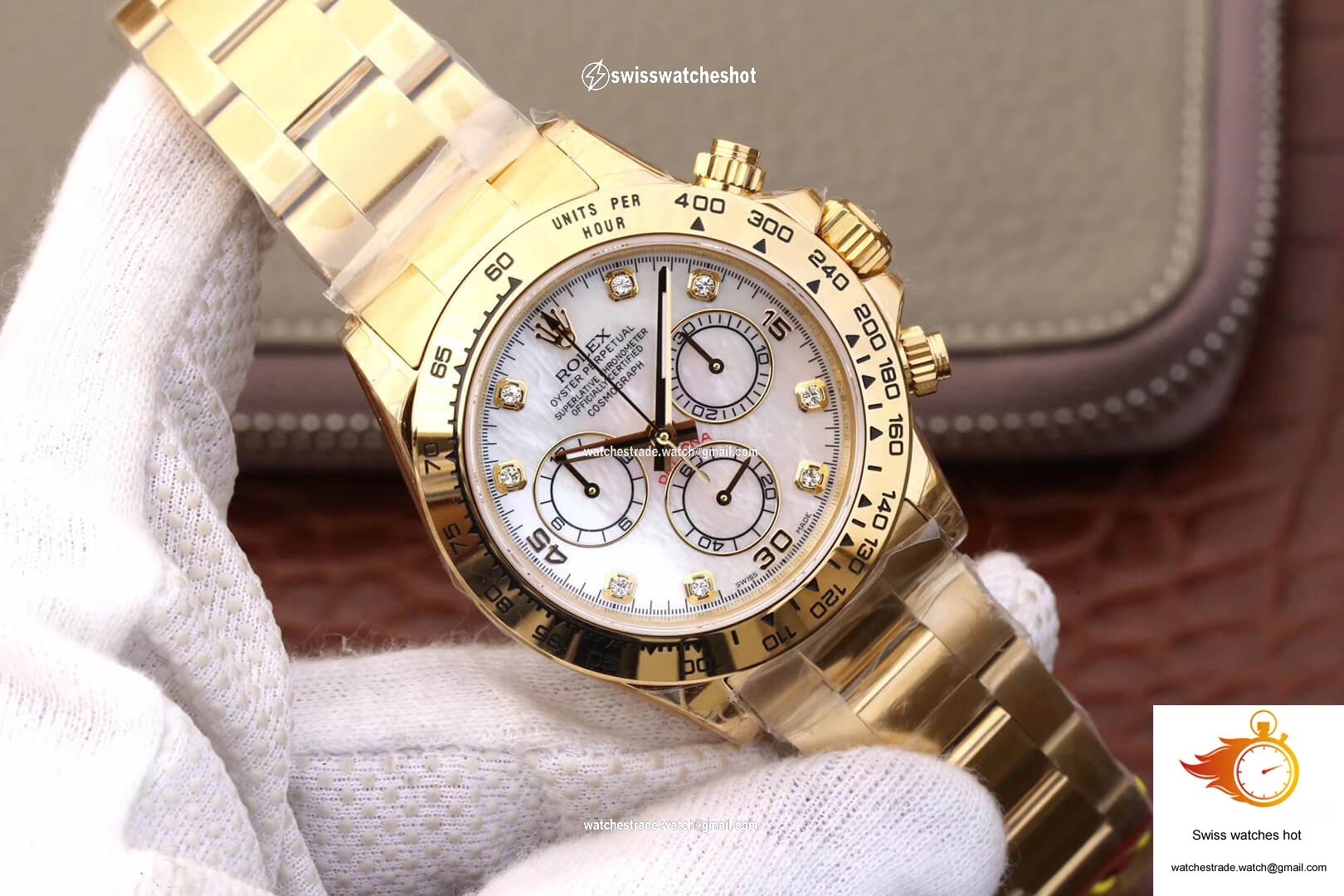 Rolex Daytona Cosmograph 116528-78598 JH Factory Yellow Gold Diamonds Dial 2
