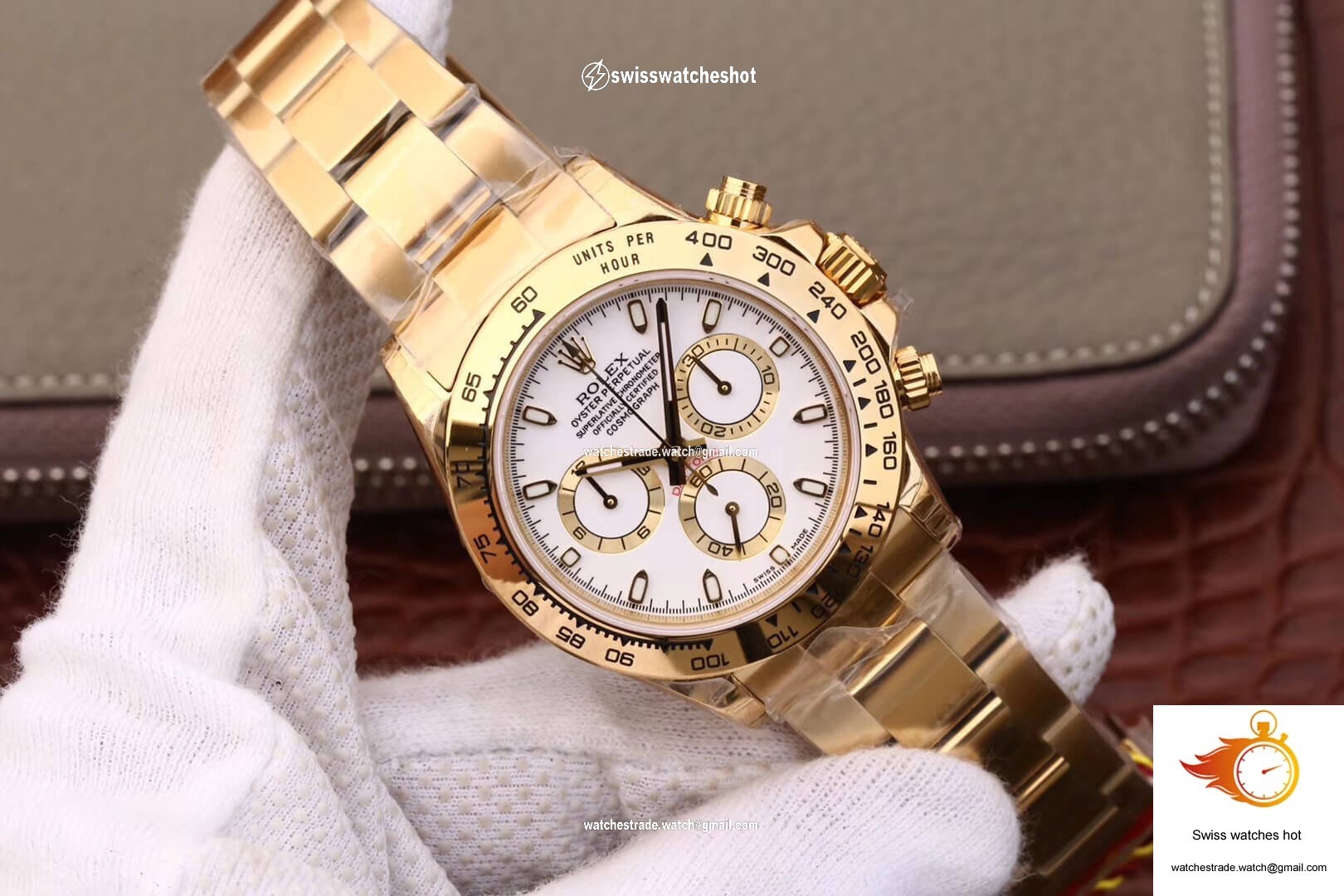 Rolex Daytona Cosmograph M116508-0001 JH Factory Yellow Gold White Dial 2
