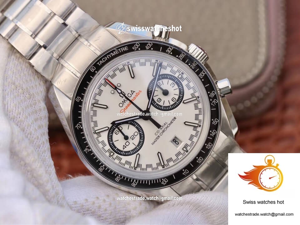 Omega Speedmaster Racing Chronograph 329.30.44.51.04.001 OM Factory White Dial 2