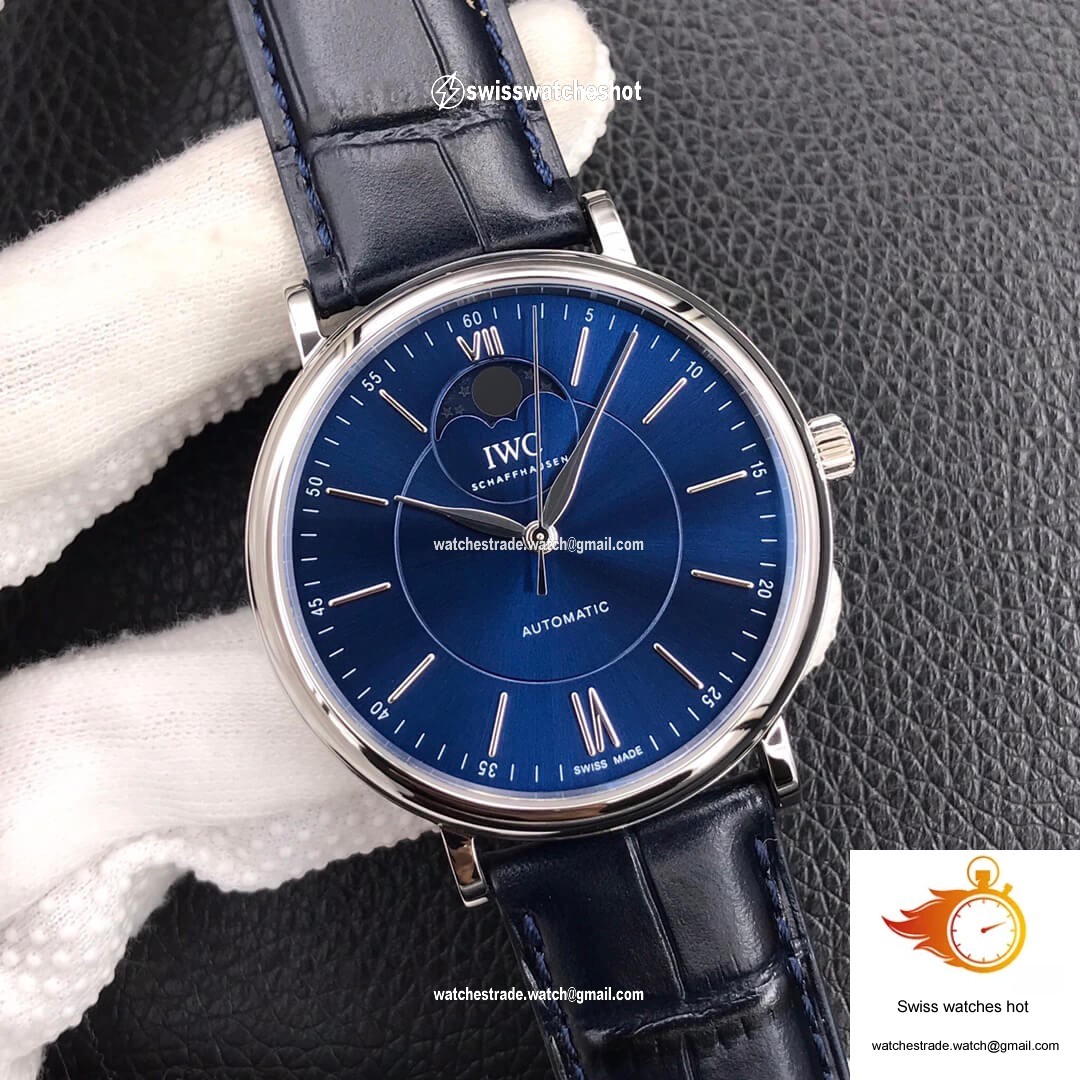 IWC Portofino Moon Phase IW459402 MKS Factory Blue Dial 2