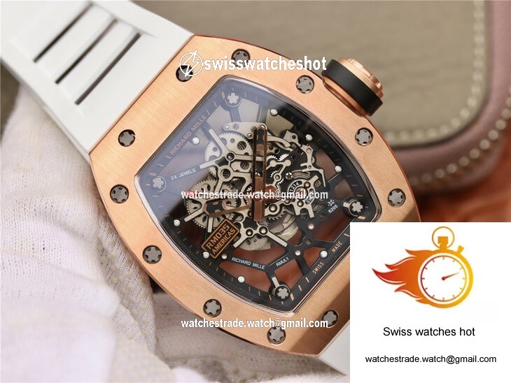 Richard Mille RM035 Americas KV Factory Rose Gold White Strap 2