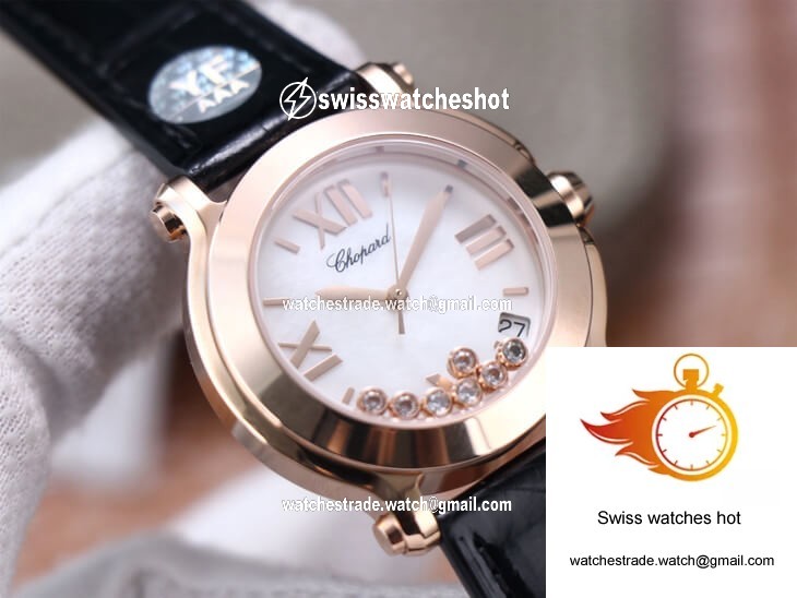 Chopard Happy Sport 278492 YF Factory White Dial Rose Gold 2