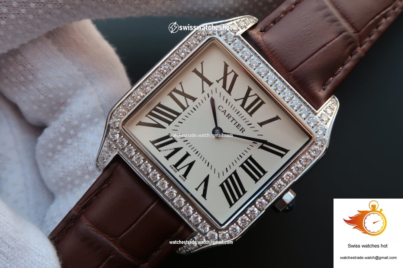 Cartier Santos WH100651 V6 Factory White Dial 2