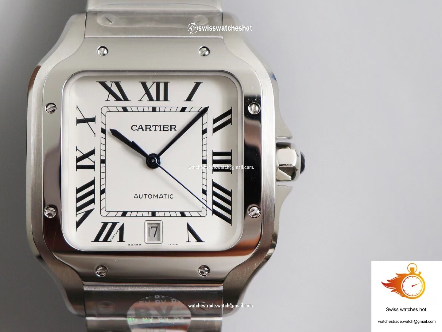 Cartier Santos WSSA0009 BV Factory White Dial 2