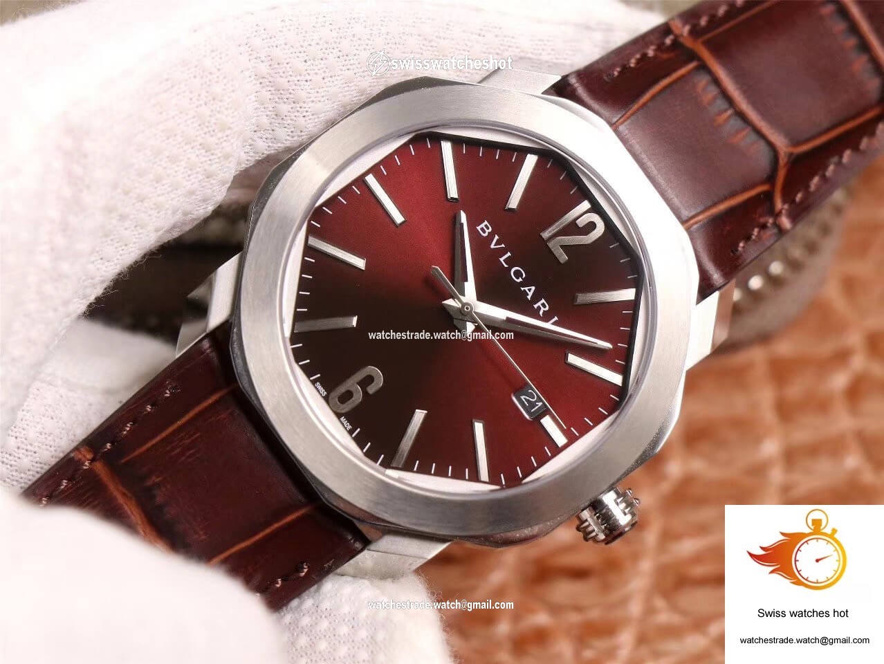 Bvlgari Octo 102705 BV Factory Reddish Brown Dial 2