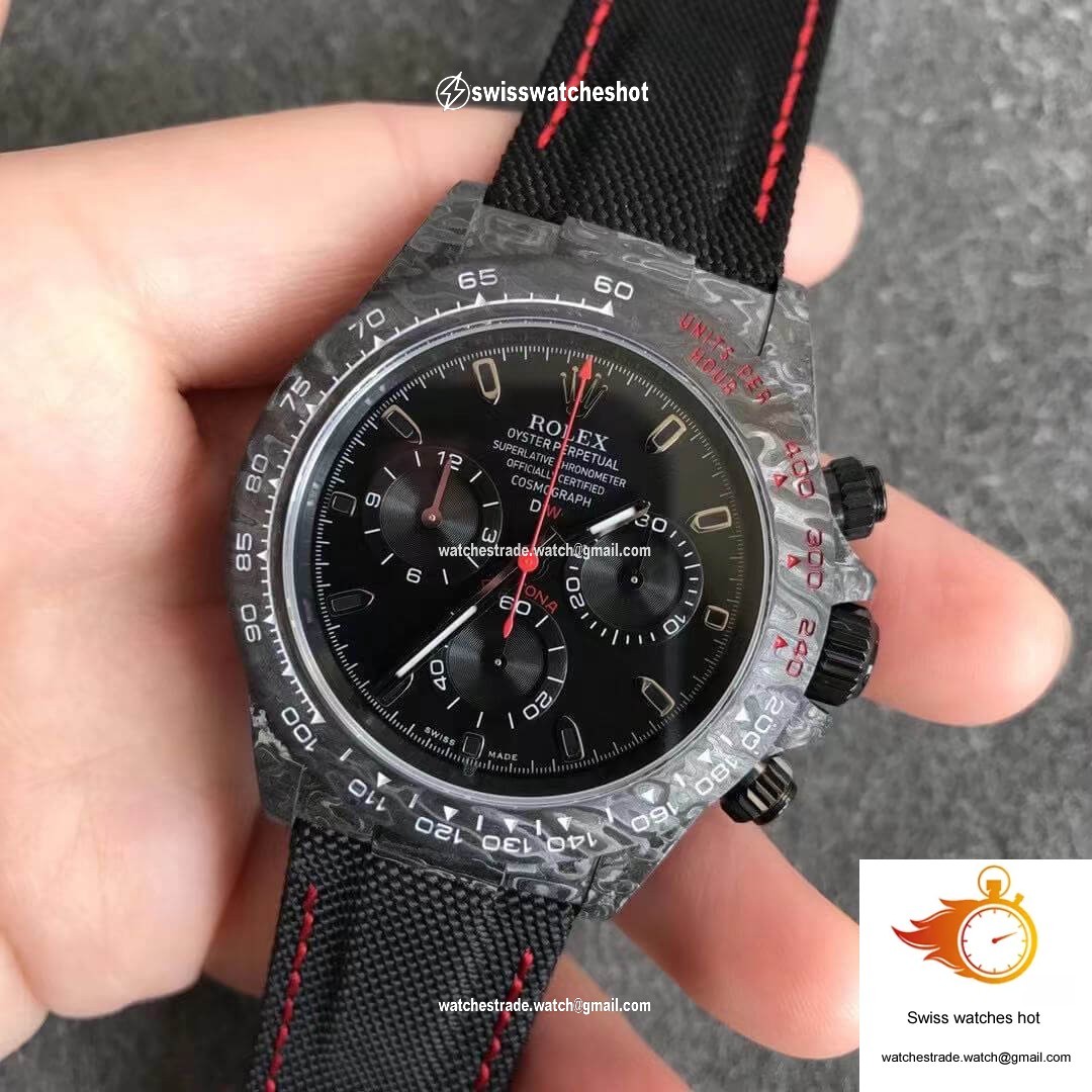 Rolex Daytona Cosmograph Carbon Fiber Diw Customized Version Noob Factory Black Dial 2