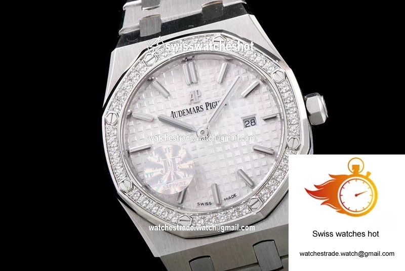 Audemars Piguet Royal Oak Quartz 67651ST.ZZ.1261ST.01 JF Factory White Dial 2