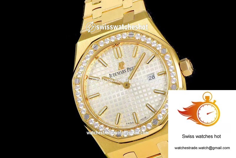 Audemars Piguet Royal Oak Quartz 67651BA.ZZ.1261BA.01 JF Factory Yellow Gold Diamond 2