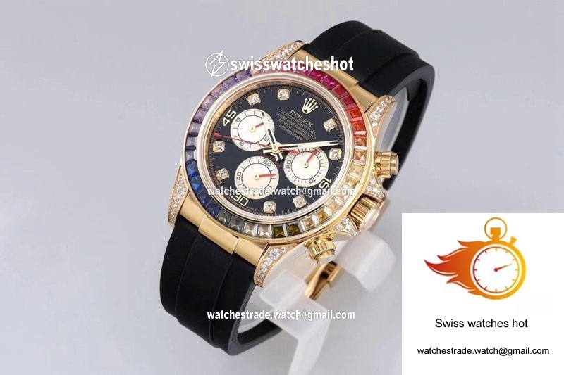 Rolex Daytona 116598RBOW BL Factory Yellow Gold 2