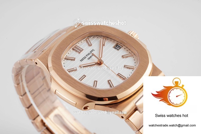 Patek Philippe Nautilus 5711/1R-001 PPF Factory V4 Rose Gold White Dial 2