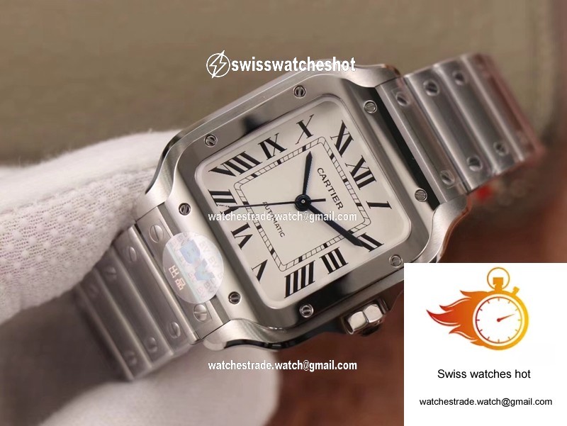 Cartier Santos WSSA0029 BV Factory Silver White Dial 2