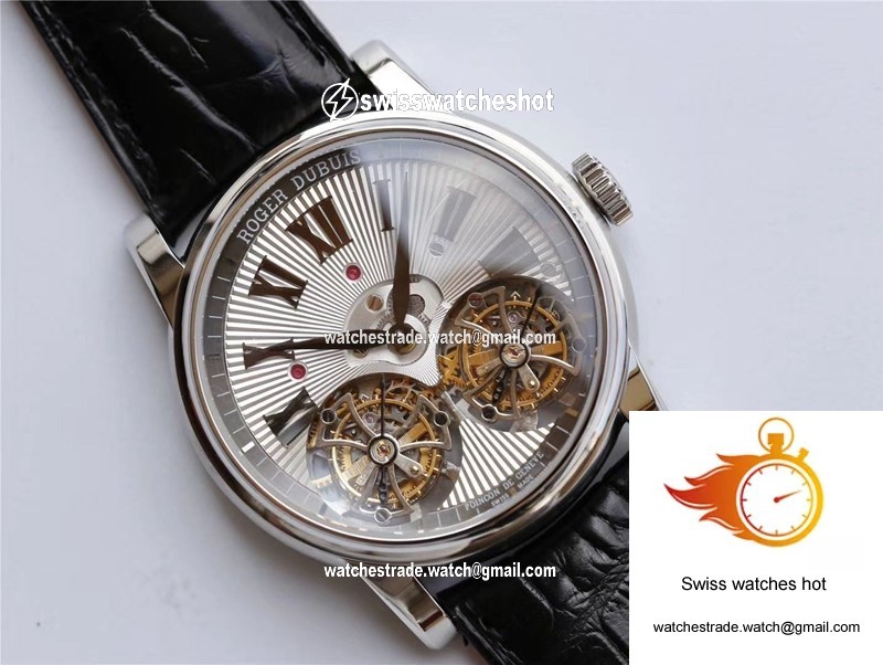 Roger Dubuis Hommage RDDBHO0562 Double Flying tourbillon JB Factory White Gold Case 2