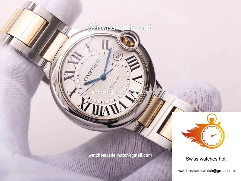 Ballon Bleu de Cartier W69009Z3 Wrap Gold V9 Factory Silver White Dial 2