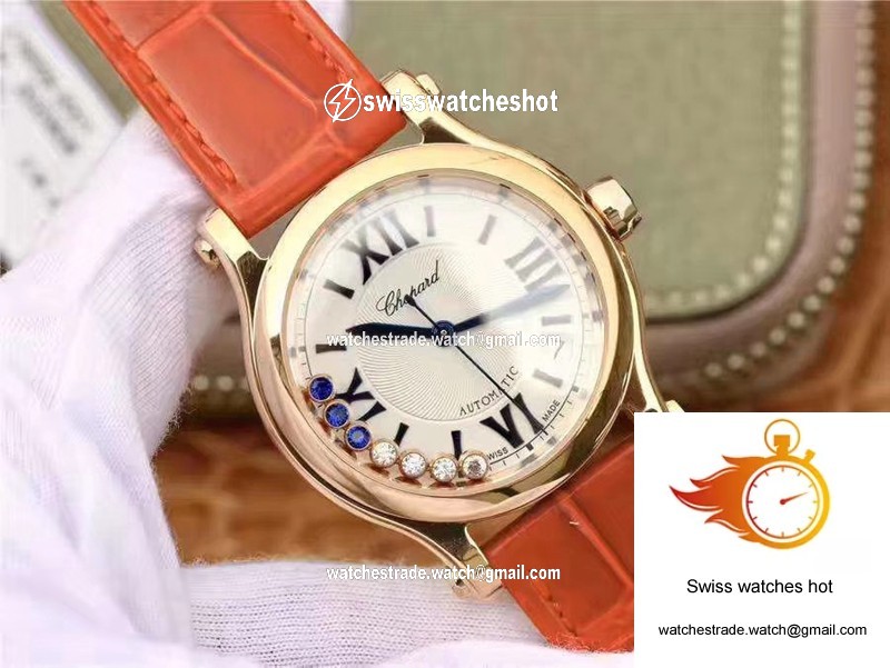 Chopard Happy Sport 274808 Rose Gold Diamonds YF Factory White Dial 2