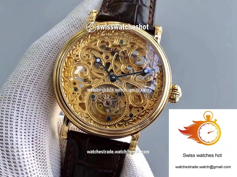 Patek Philippe Tourbillon Yellow Gold Skeleton Dial 2