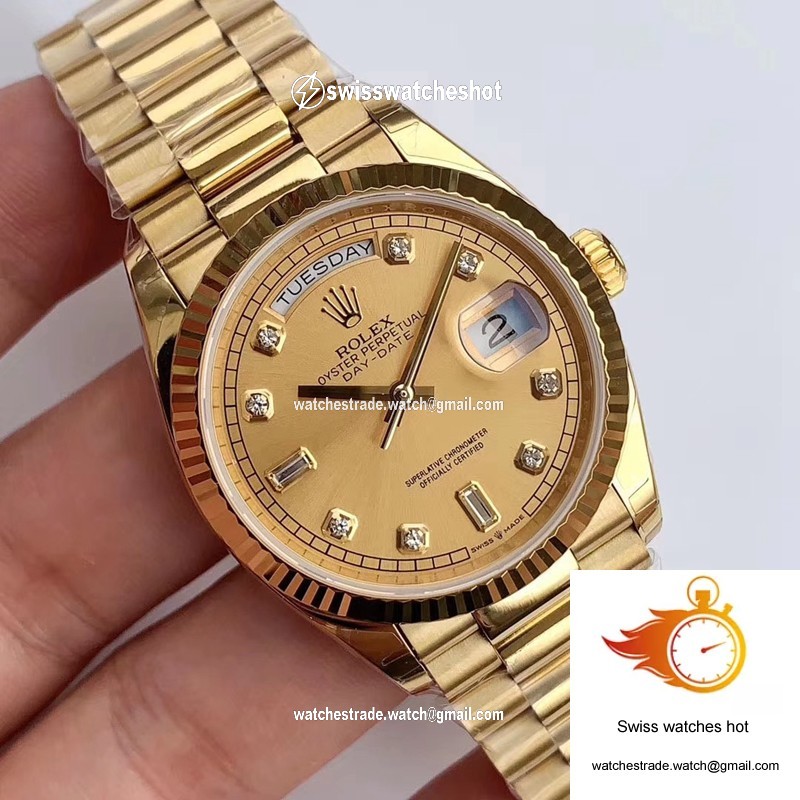 Rolex Day-Date M128238-0008 Yellow Gold EW Factory Champagne Dial 2