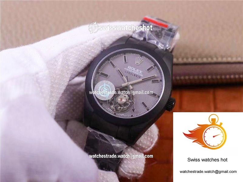 JB Factory Replica Rolex Milgauss Base 116400 Label Noir Design LNT01HS-001 Black case watch 2