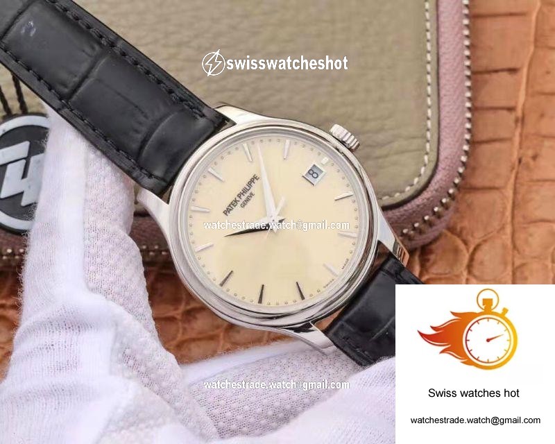 ZF Factory Patek Philippe Calatrava Automatic Date White Dial Watch 5227 Flip Back Version 2