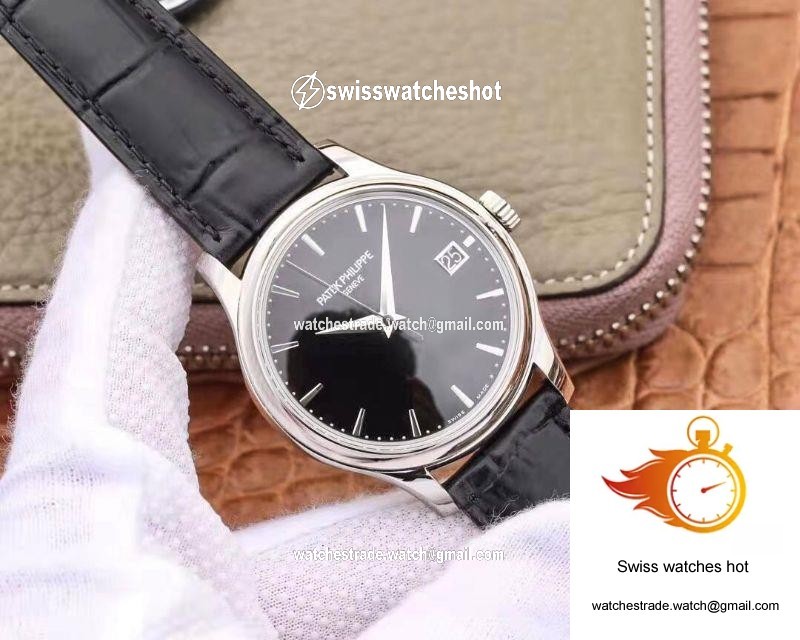 ZF Factory Patek Philippe Calatrava Automatic Date Black Dial Watch 5227G-010 Flip Back Version 2