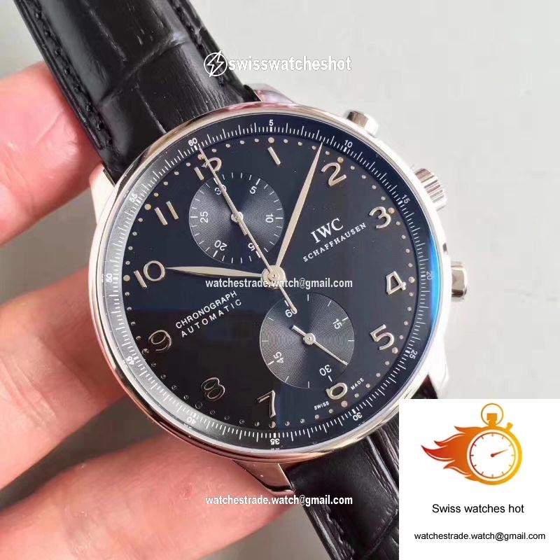 IWC Portugieser Chronograph IW371447 ZF Factory Black Dial 2