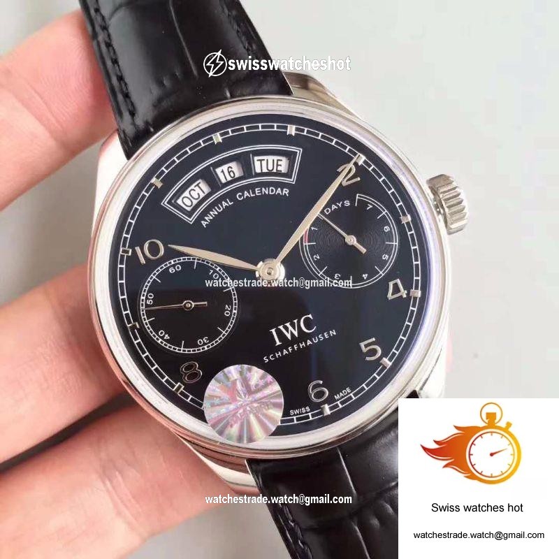 IWC Portugieser Annual Calendar IW503502 YL Factory Black Dial 2