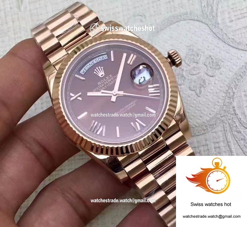 Rolex Day Date 228235 2018 40mm EW Factory Purple Dial 2
