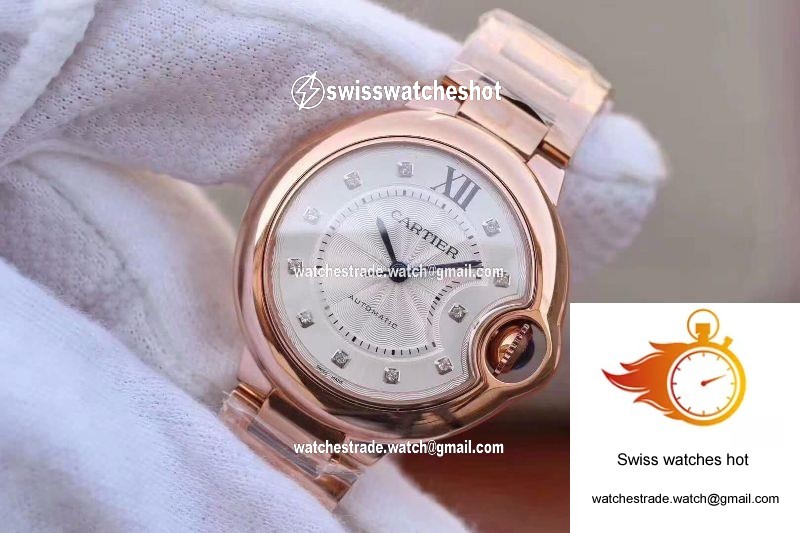 Ballon Bleu De Cartier Ladies 33 WE902062 V9 Factory White Textured Dial 2