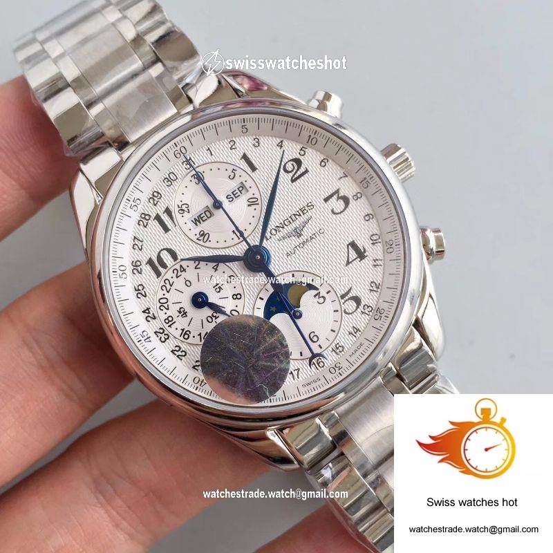 Longines Master Collection Moonphase Chronograph L2.673.4.78.6 JF Factory White Dial 2